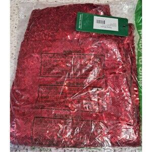 TIPSY ELVES ☆ Red Sparkle Sequin Leggings ☆ Lined Stretch ☆ Size M ☆ NEW